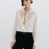 Nili Lotan - ZOLA LACE SILK SHIRT