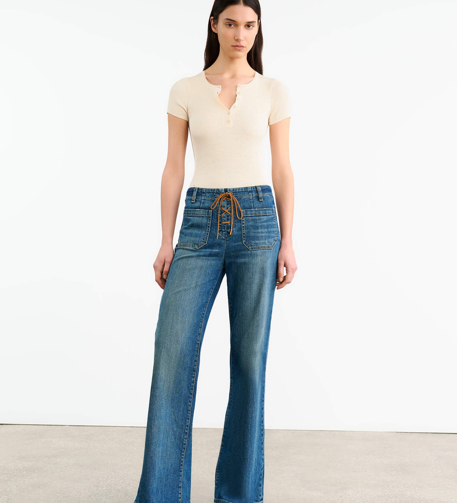 Nili Lotan - FLORENCE LACE UP JEAN