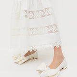 Loeffler Randall - Noa Cream Moiré Bow Flat