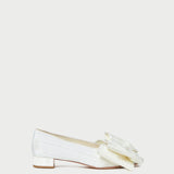 Loeffler Randall - Noa Cream Moiré Bow Flat