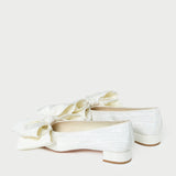 Loeffler Randall - Noa Cream Moiré Bow Flat