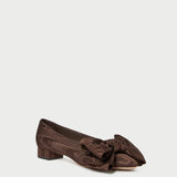 Loeffler Randall - Noa Mocha Moiré Bow Flat