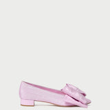 Loeffler Randall - Noa Pink Moiré Bow Flat