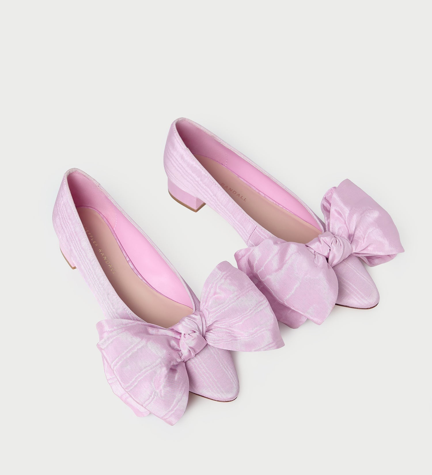 Loeffler Randall - Noa Pink Moiré Bow Flat