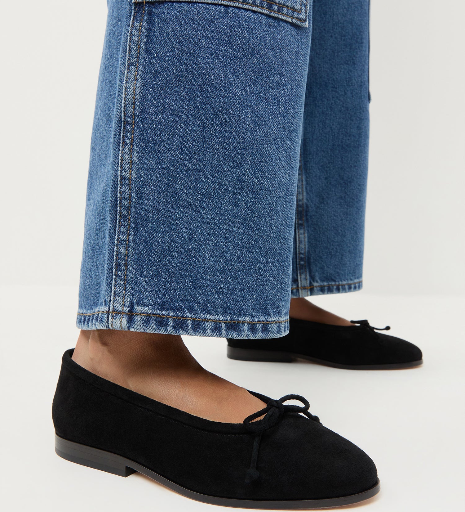 Loeffler Randall - Noelle Black Suede Ballet Flat