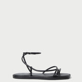 Loeffler Randall - Noor Black Leather Flat Sandal