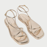 Loeffler Randall - Noor Champagne Leather Flat Sandal