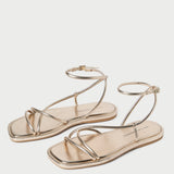 Loeffler Randall - Noor Champagne Leather Flat Sandal