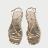 Loeffler Randall - Noor Champagne Leather Flat Sandal