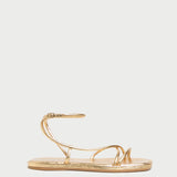 Loeffler Randall - Noor Gold Leather Flat Sandal