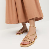 Loeffler Randall - Noor Gold Leather Flat Sandal