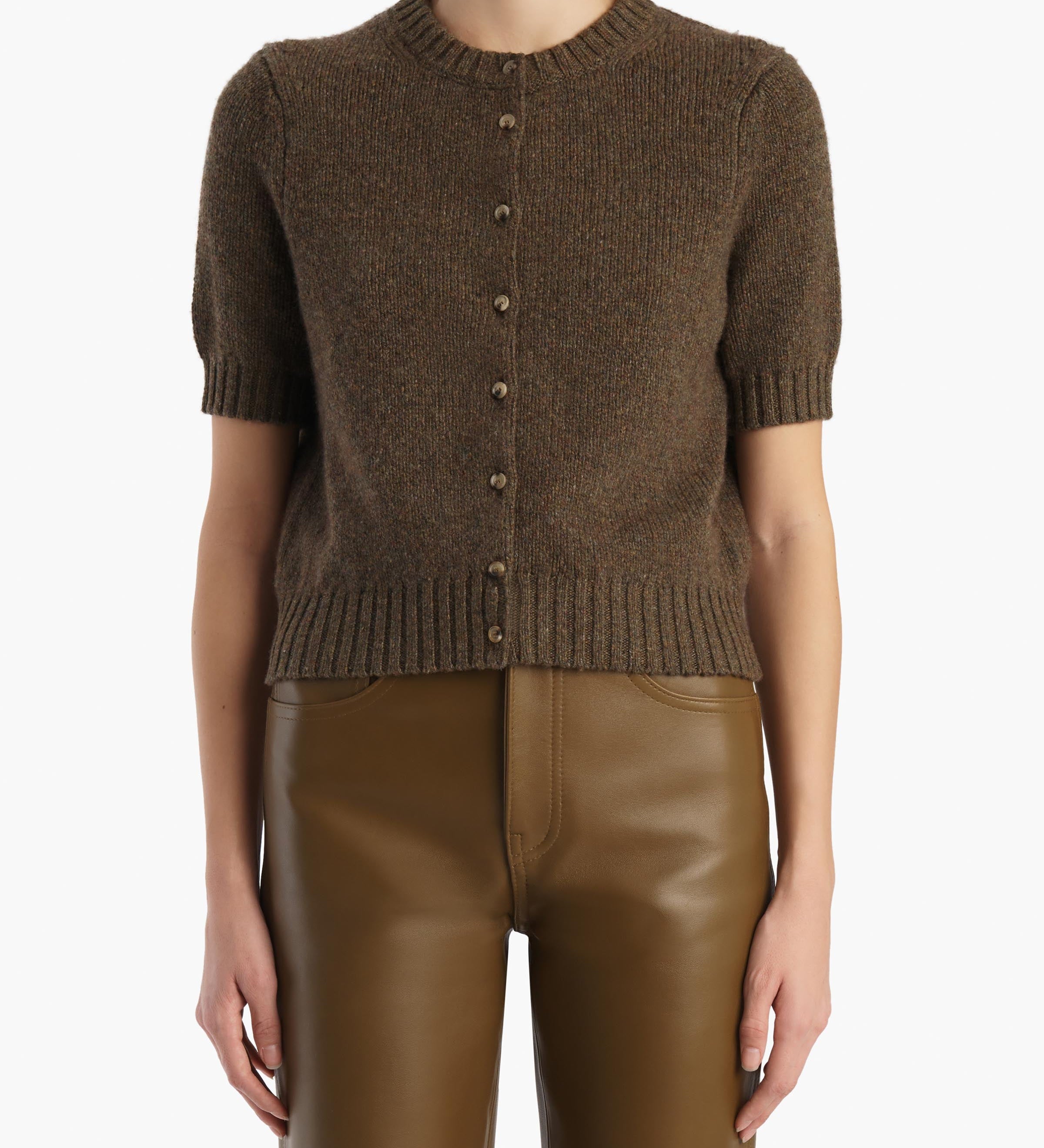 Khaite - Nora Cardigan in Artichoke