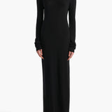 Khaite - Norla Dress in Black Silk Cashmere Jersey