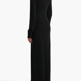 Khaite - Norla Dress in Black Silk Cashmere Jersey