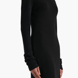 Khaite - Norla Dress in Black Silk Cashmere Jersey