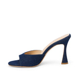 L'AGENCE - Avery Denim Peep-Toe Mule