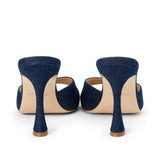L'AGENCE - Avery Denim Peep-Toe Mule