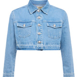 L'AGENCE - Genevie Cropped Denim Jacket