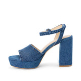 L'AGENCE - Andree Denim Platform Sandal