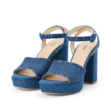 L'AGENCE - Andree Denim Platform Sandal