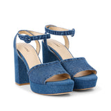 L'AGENCE - Andree Denim Platform Sandal