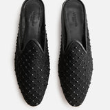 Le Monde Beryl - Venetian Mule / Black Mesh Crystals