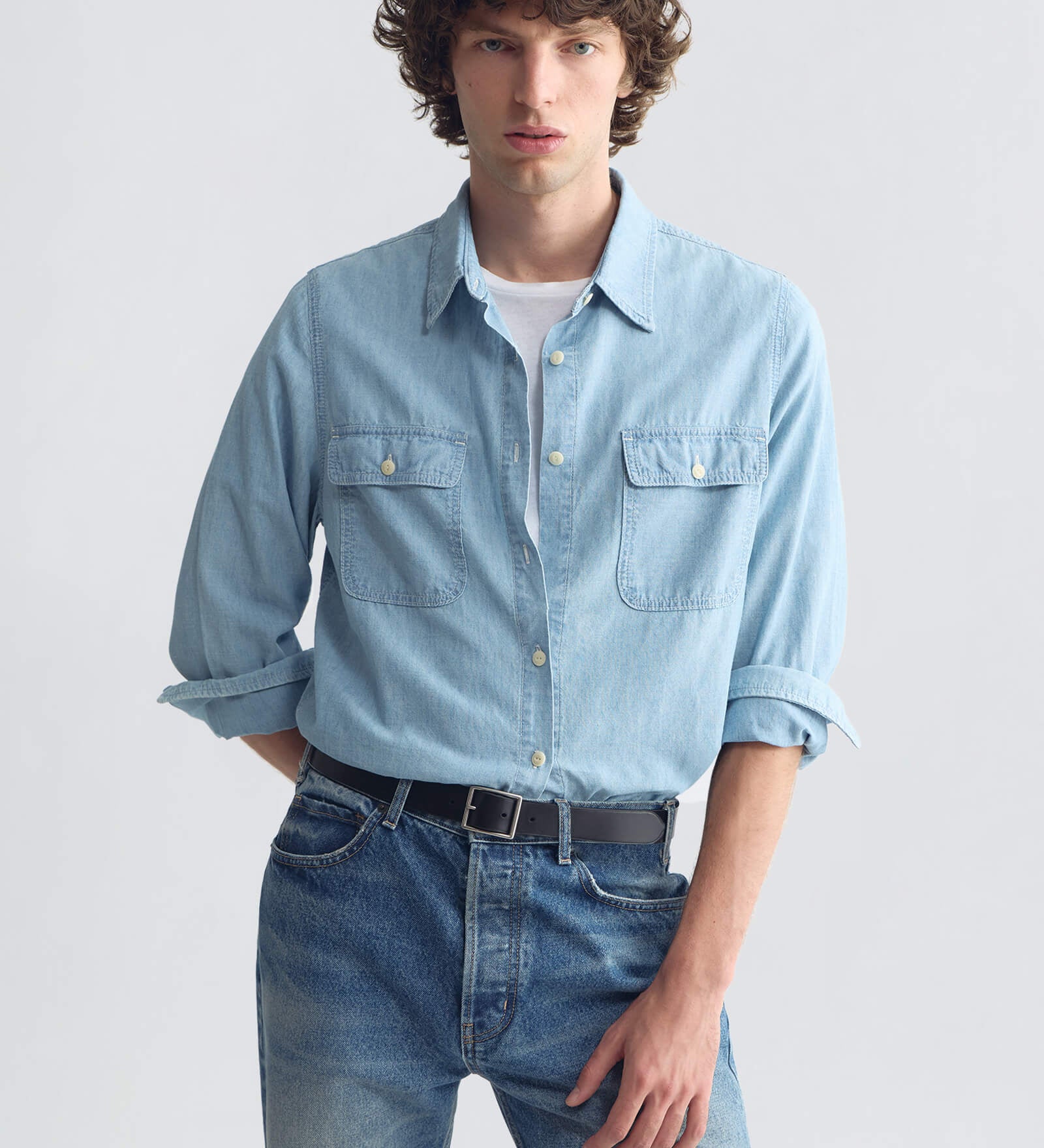 Nili Lotan - CALLUM CHAMBRAY SHIRT