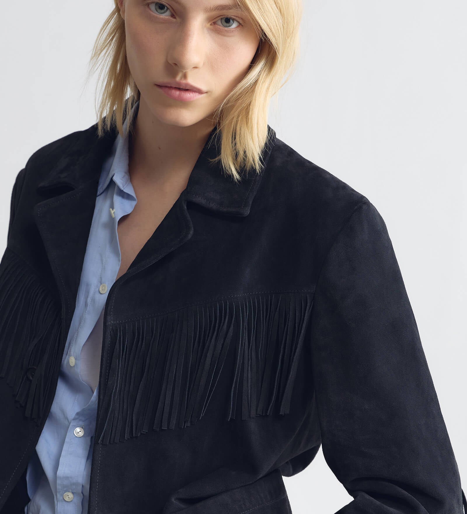 Nili Lotan - AGATE FRINGE SUEDE JACKET