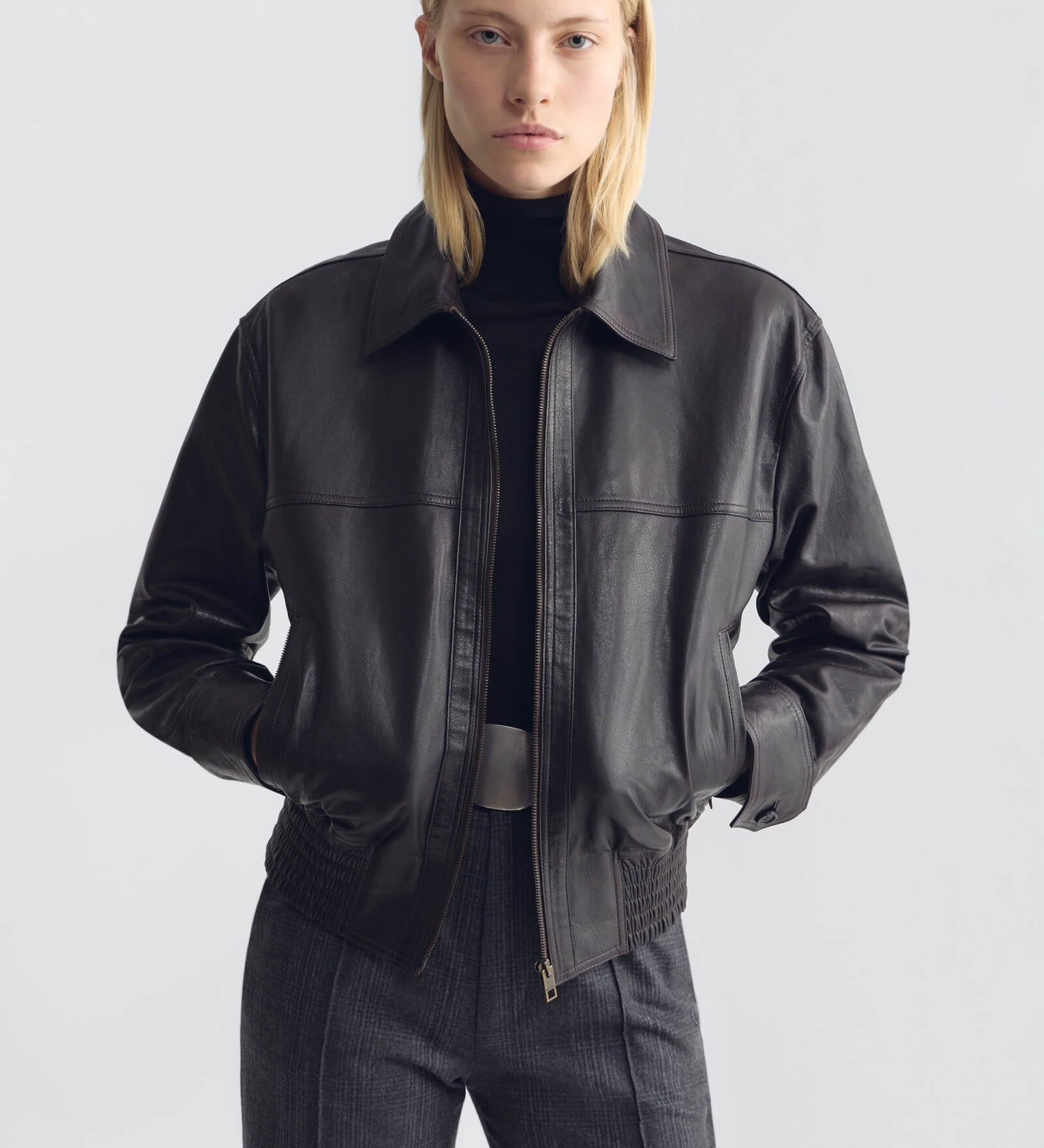 Nili Lotan - AIME LEATHER BOMBER JACKET