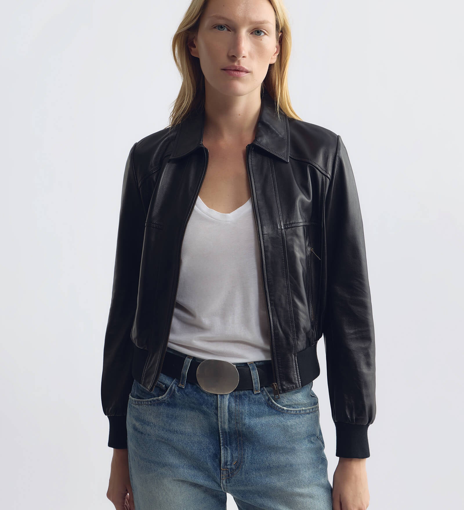 Nili Lotan - SUE LEATHER BOMBER JACKET