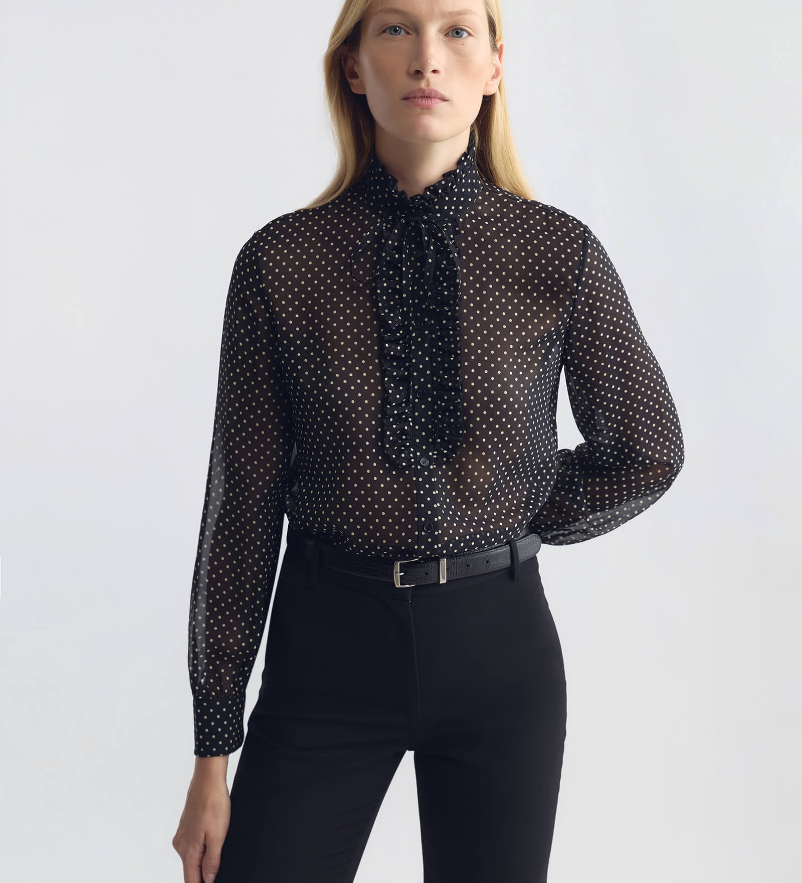 Nili Lotan - AENOR SILK RUFFLE BLOUSE