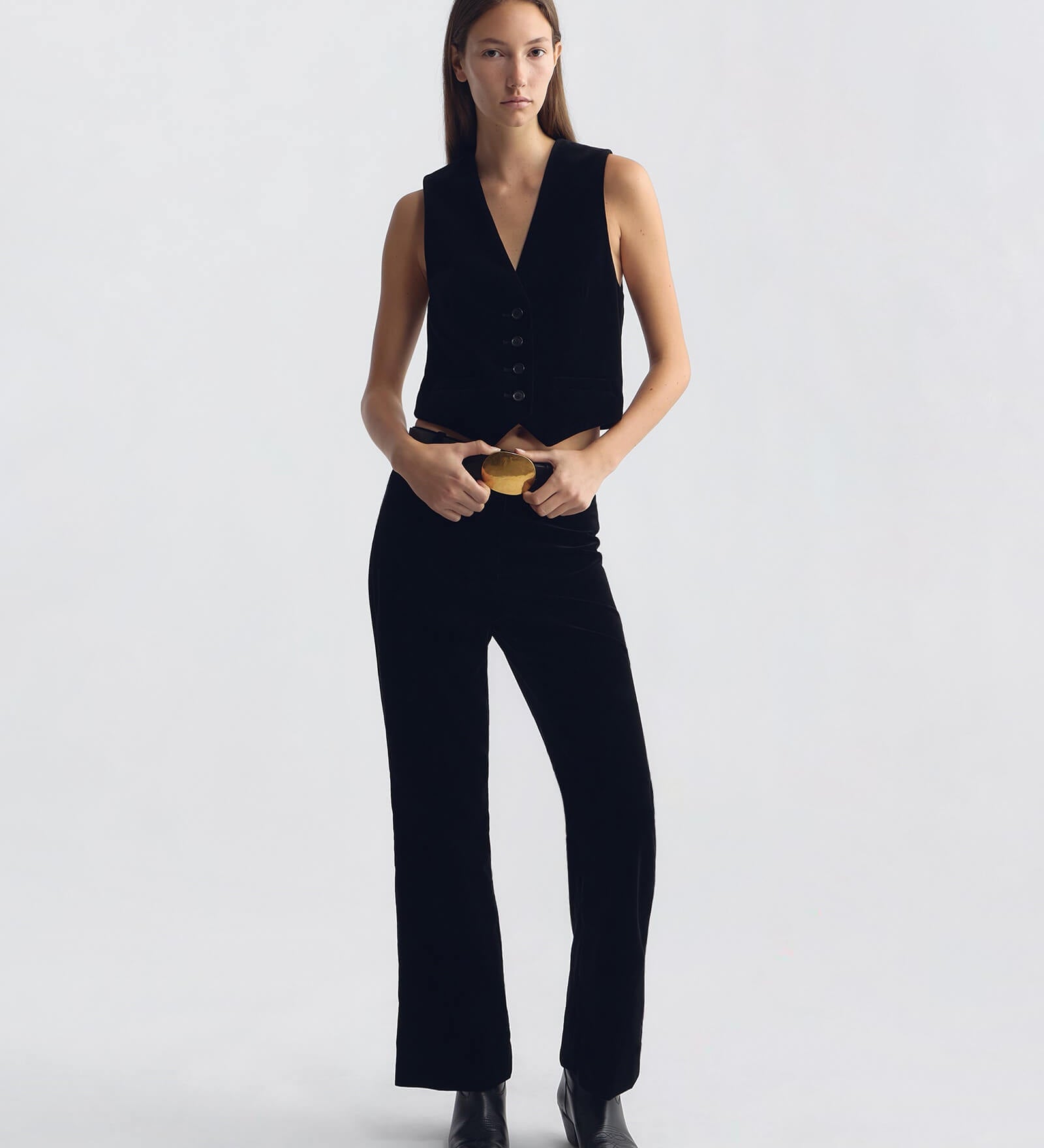 Nili Lotan - CROPPED CORETTE VELVET PANT