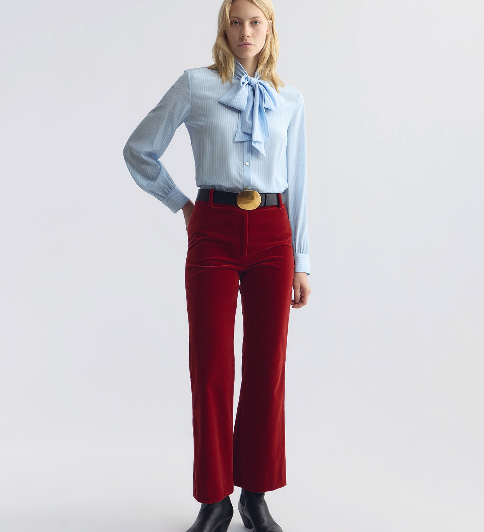 Nili Lotan - CROPPED CORETTE VELVET PANT