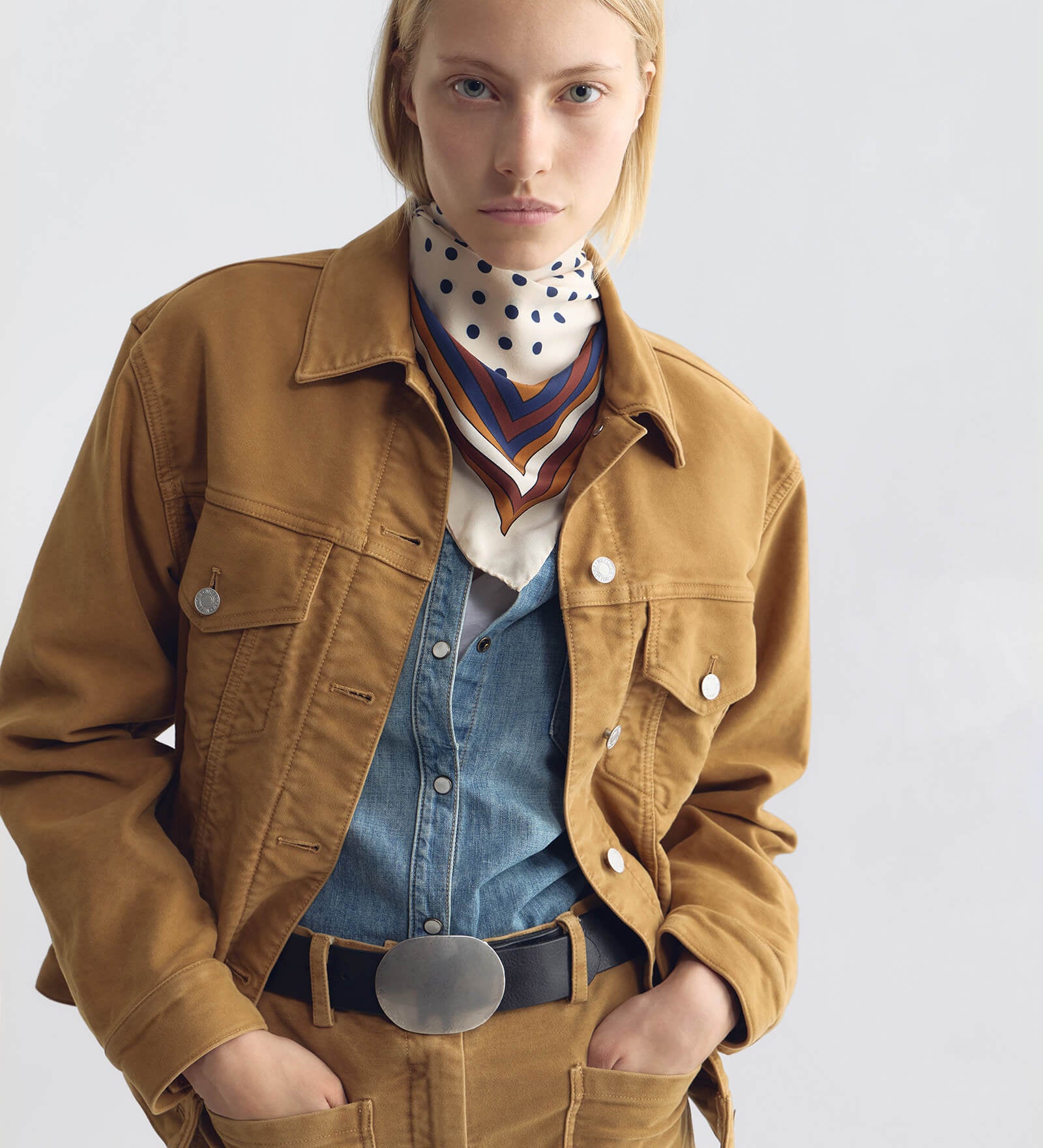 Nili Lotan - VINTAGE POLKA DOT SCARF