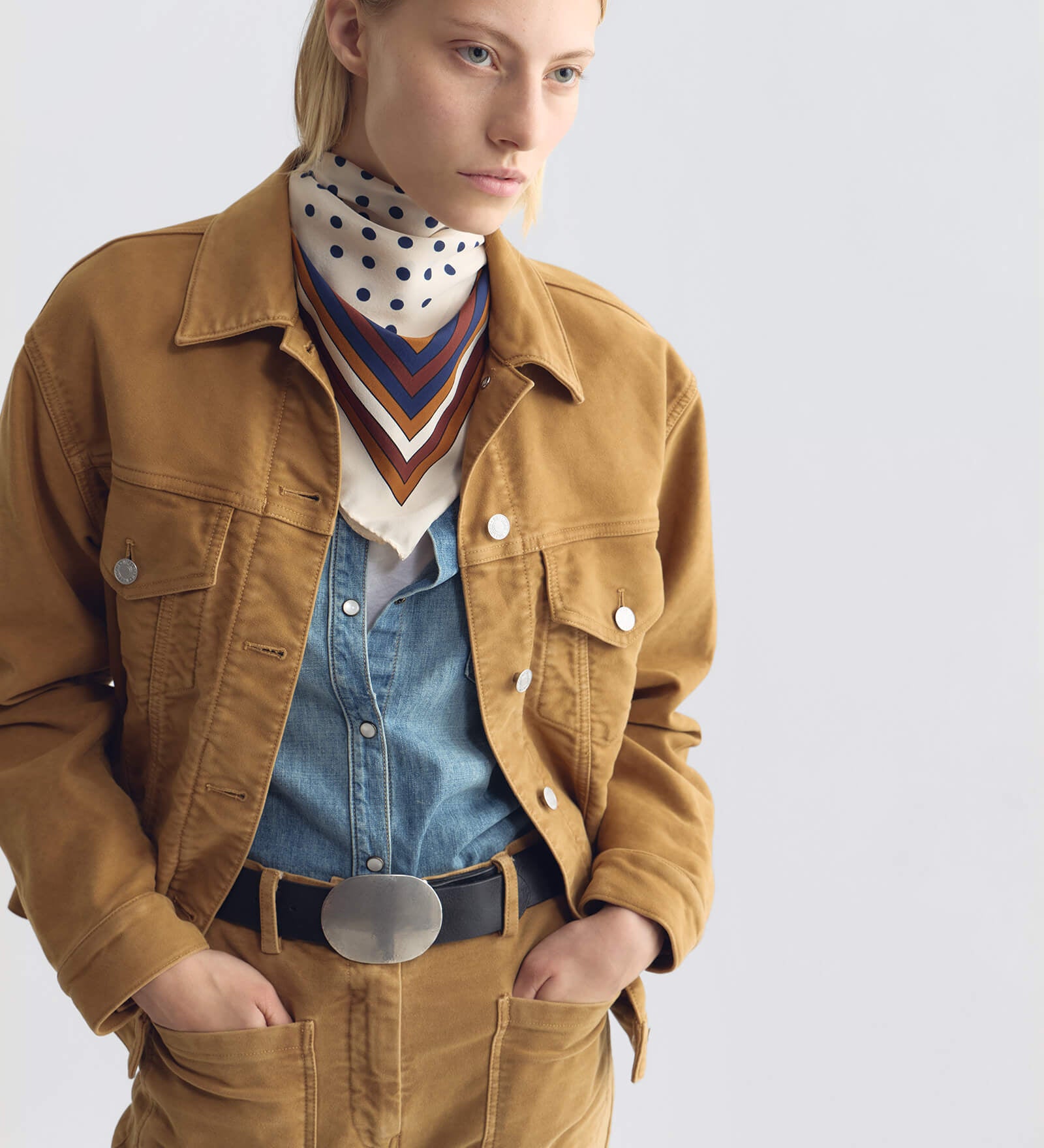 Nili Lotan - VINTAGE POLKA DOT SCARF