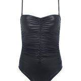 L'AGENCE - Aubrey Faux Leather Swimsuit