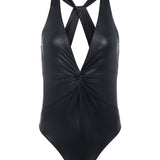 L'AGENCE - Gabrielle Faux Leather One-Piece