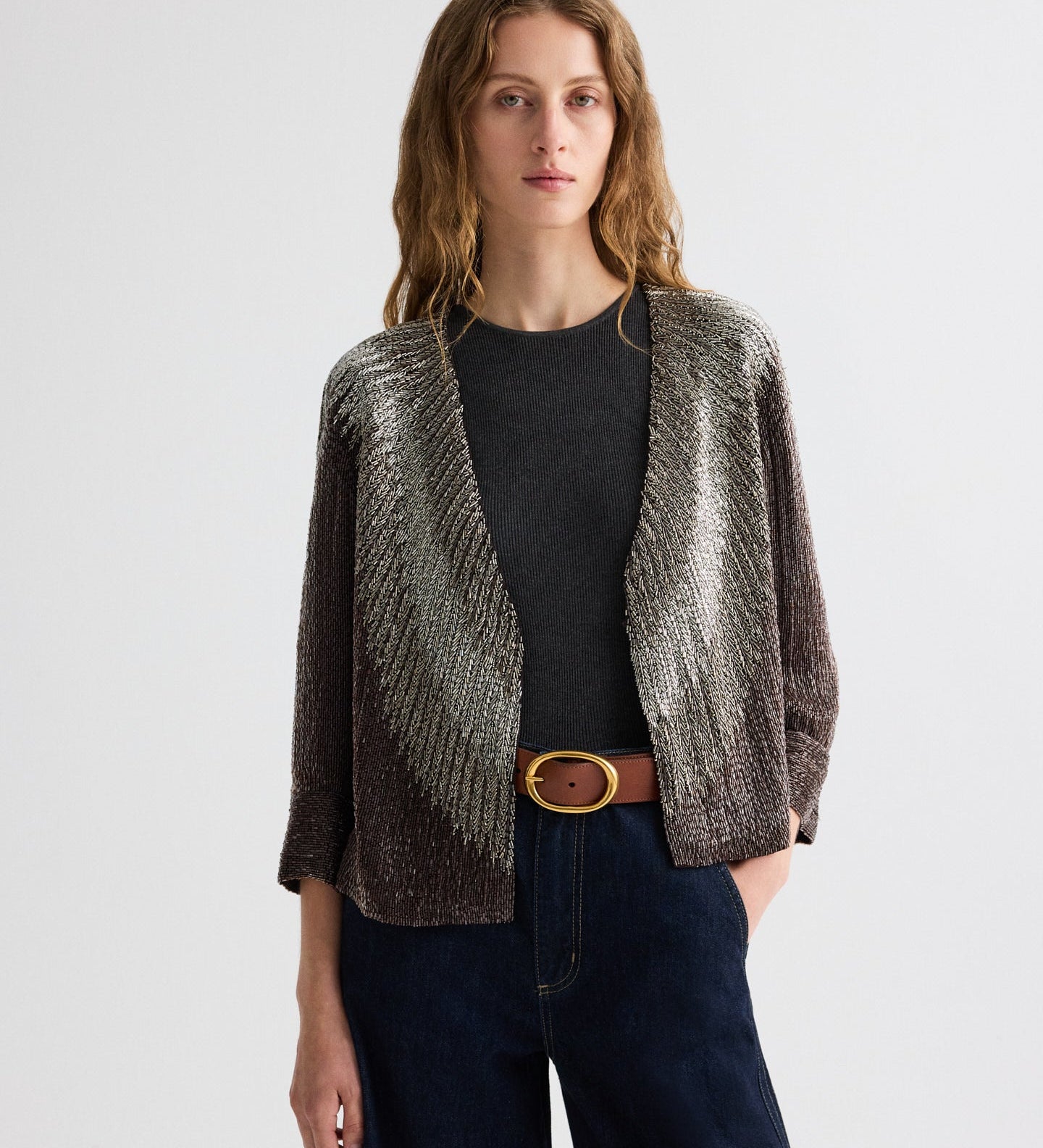 TWP - She Talks to Angels Jacket in Bugle Beads