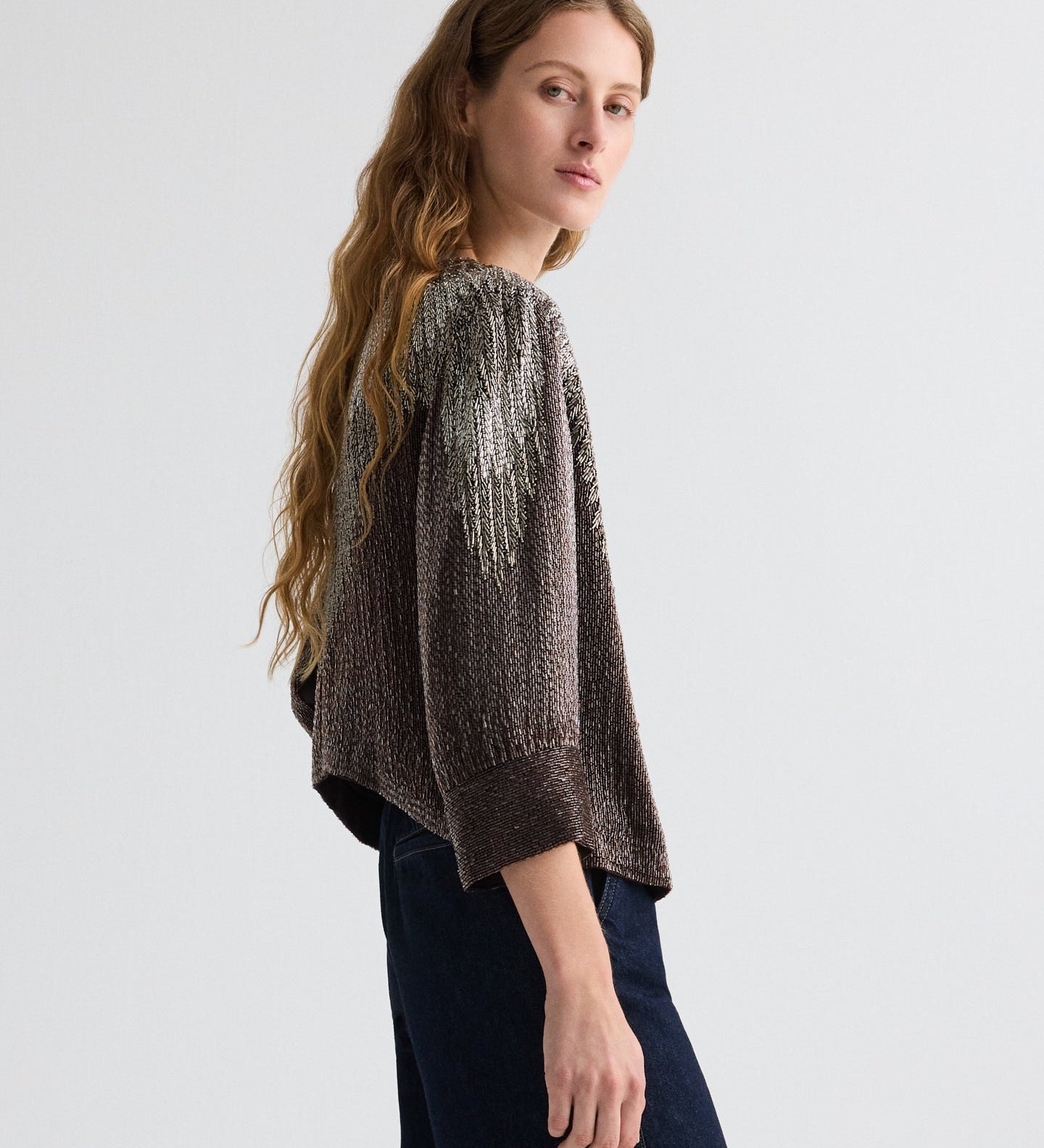 TWP - She Talks to Angels Jacket in Bugle Beads