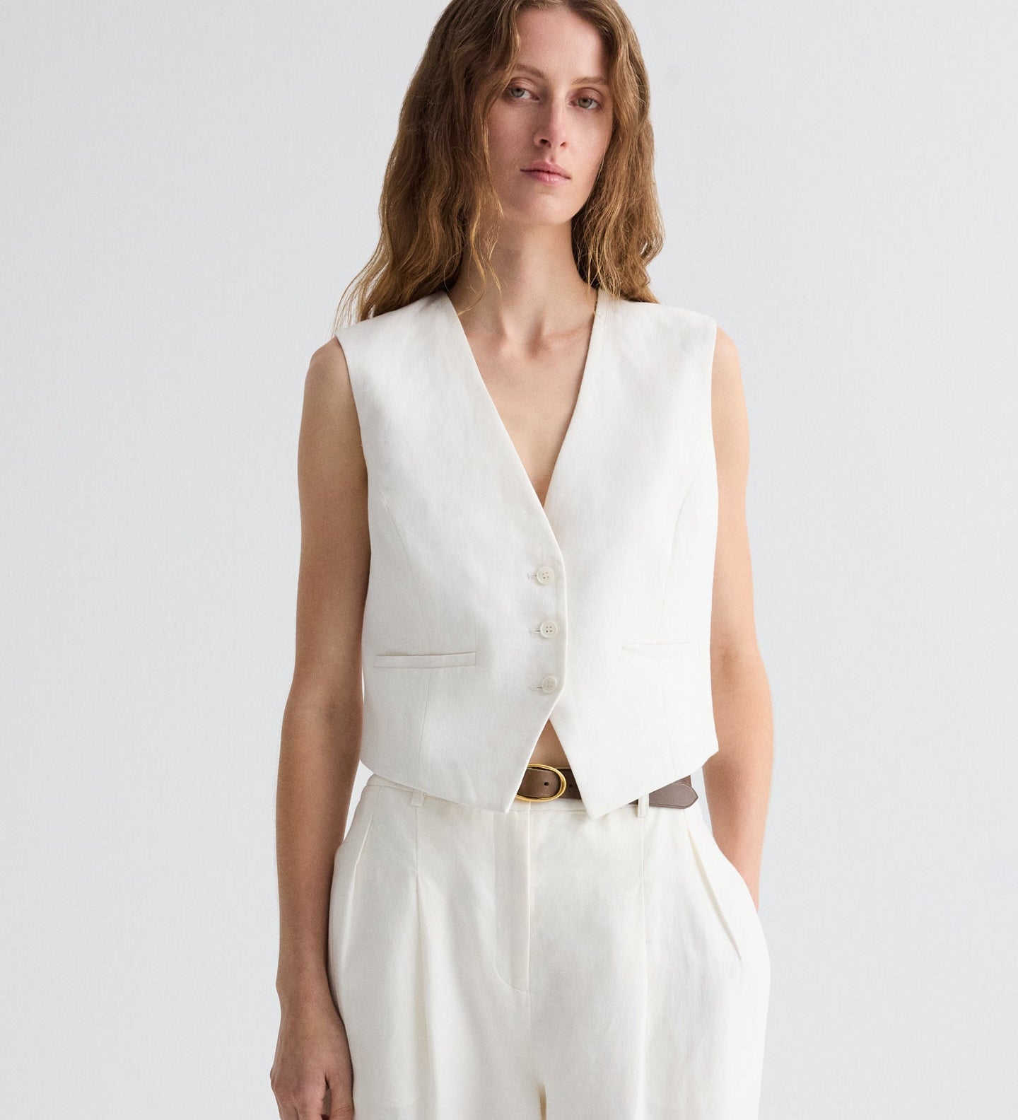 TWP - Mila Vest in Weave Linen