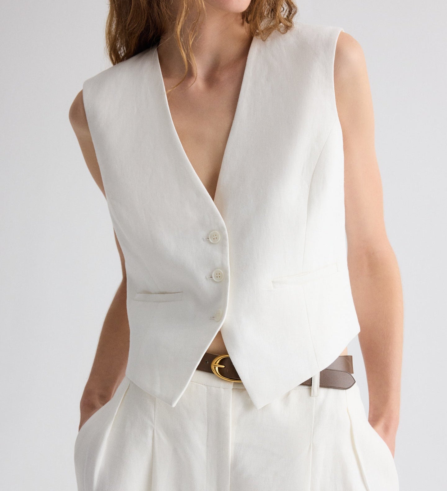 TWP - Mila Vest in Weave Linen