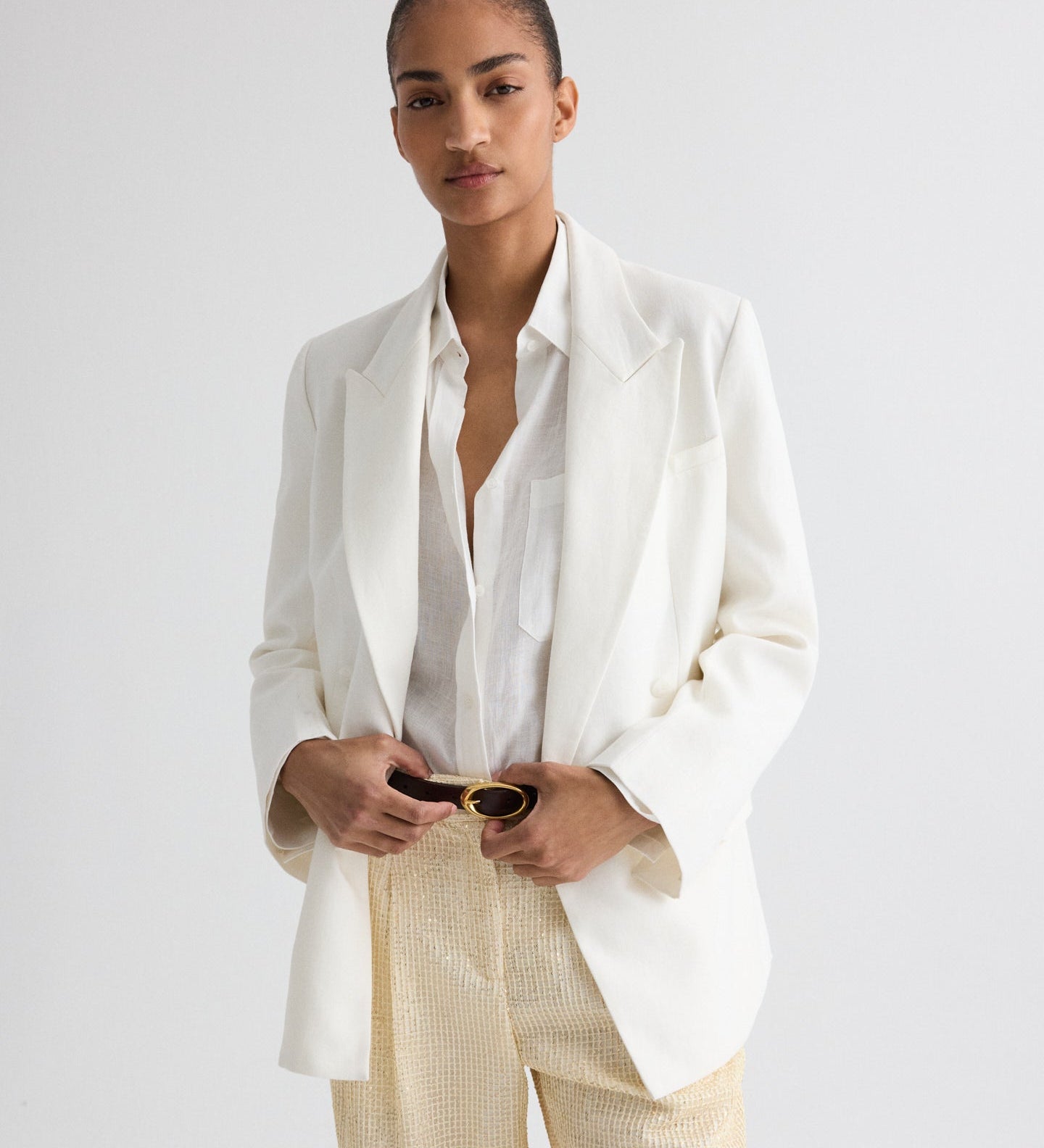 TWP - Harper Blazer in Weave Linen