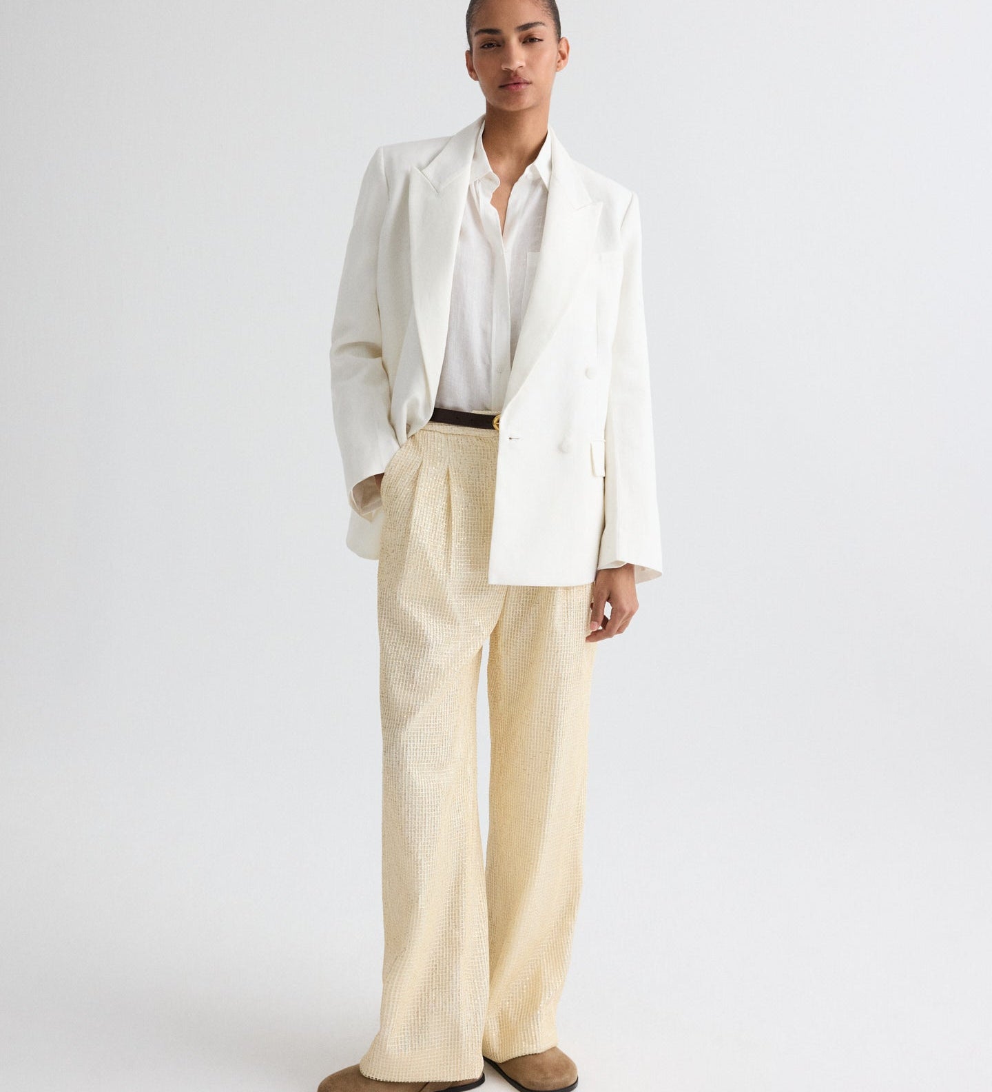 TWP - Harper Blazer in Weave Linen
