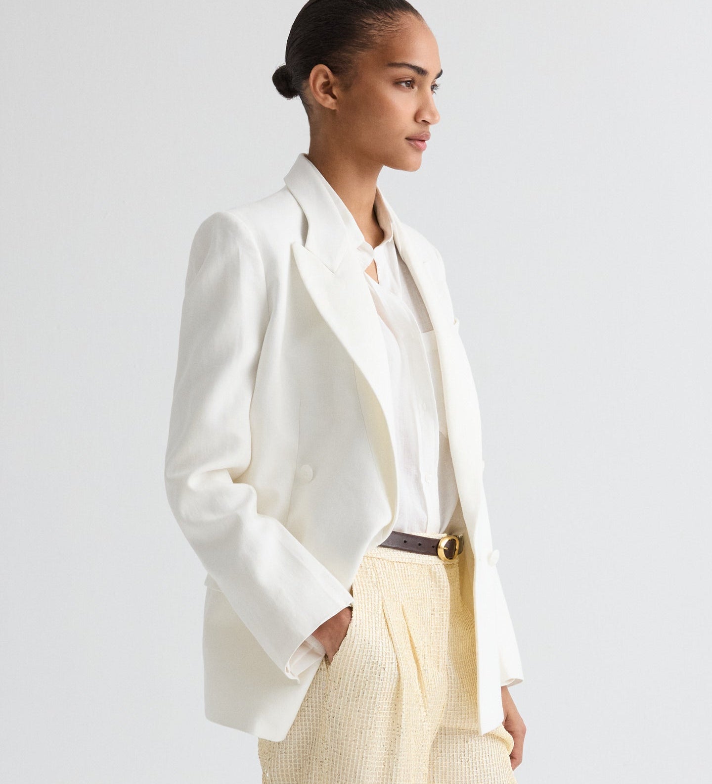 TWP - Harper Blazer in Weave Linen