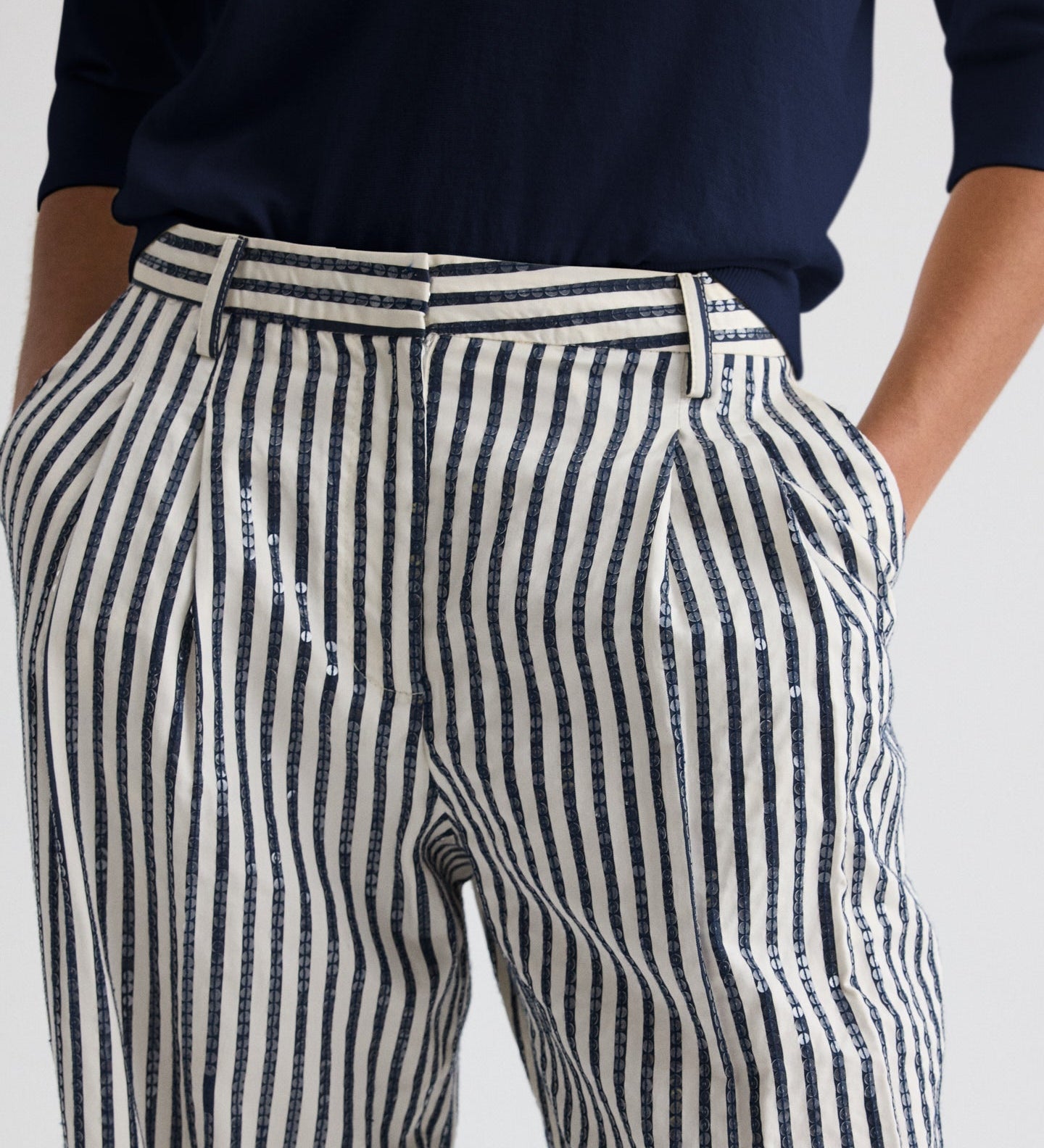 TWP - Sulli Pant in Clear Sequin on Stripe