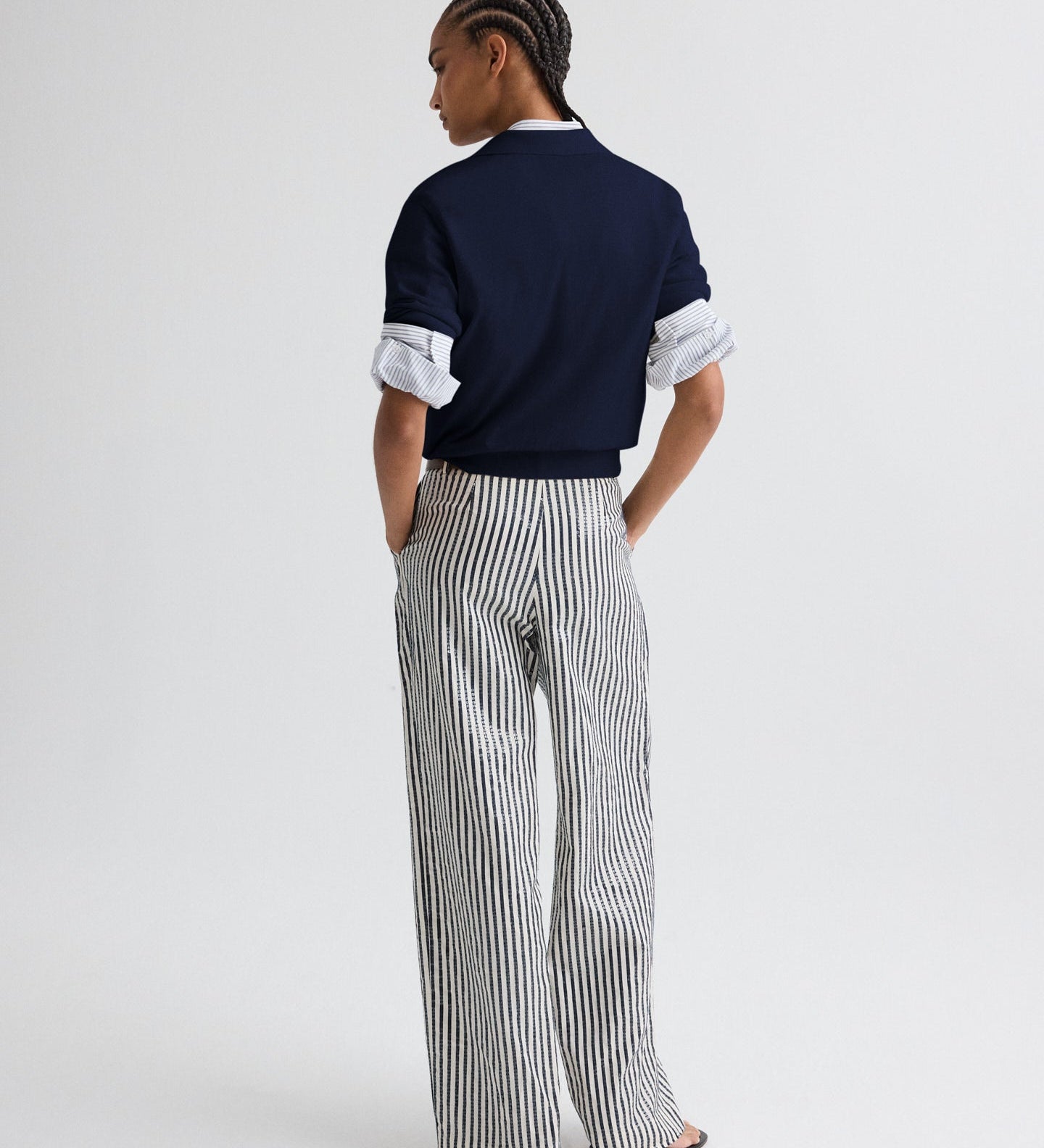 TWP - Sulli Pant in Clear Sequin on Stripe