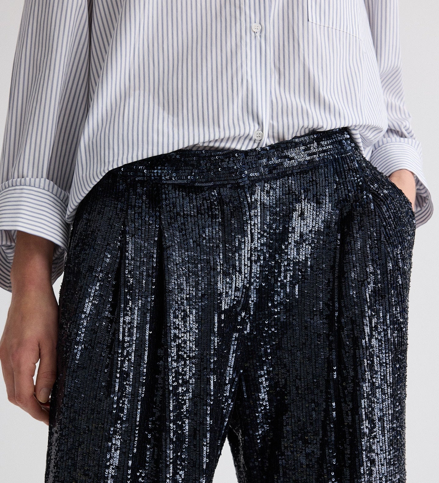 TWP - Sulli Pant in Stripe Sequin Mesh