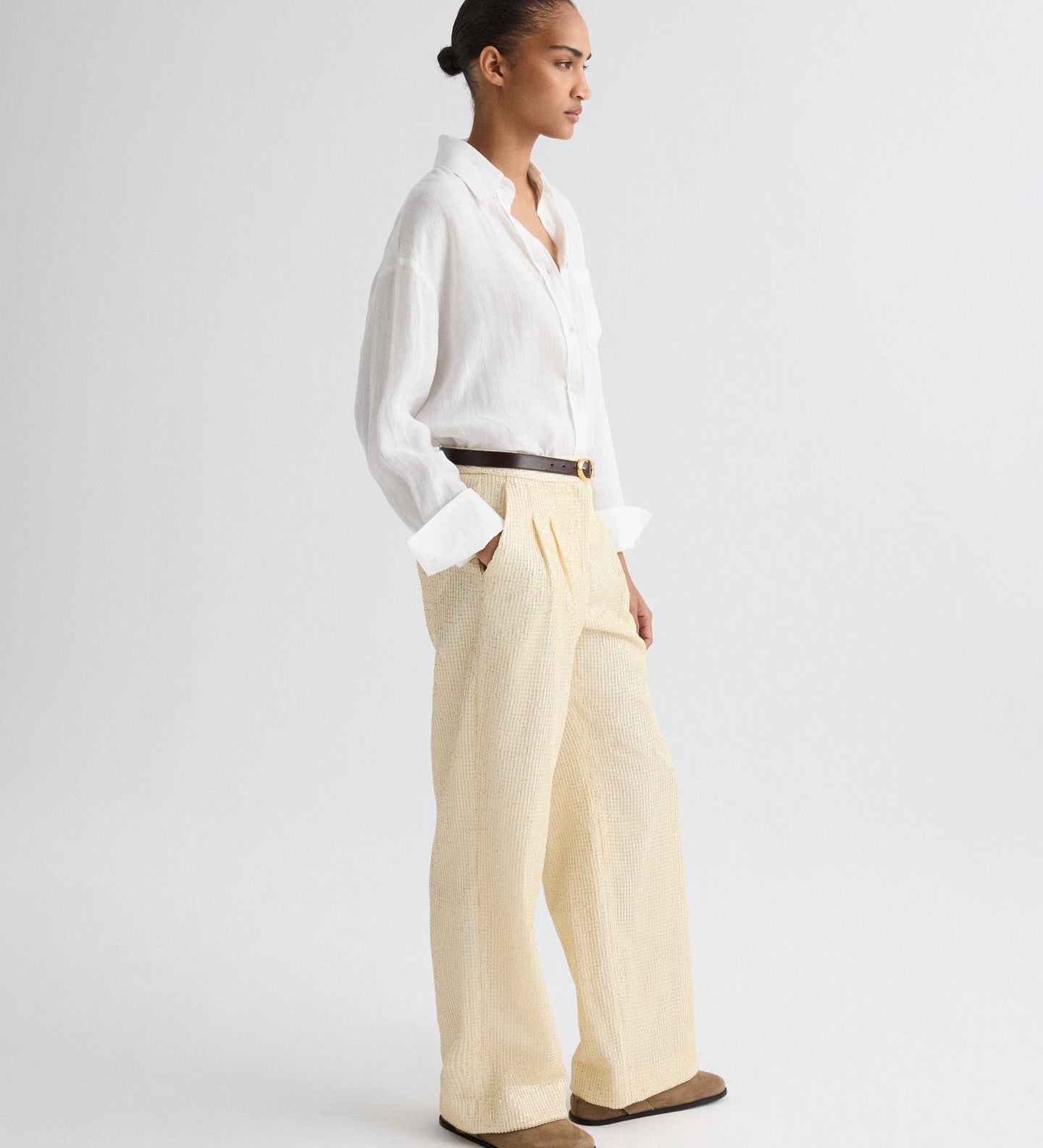TWP - Sulli Pant in Mini Sequin Netting