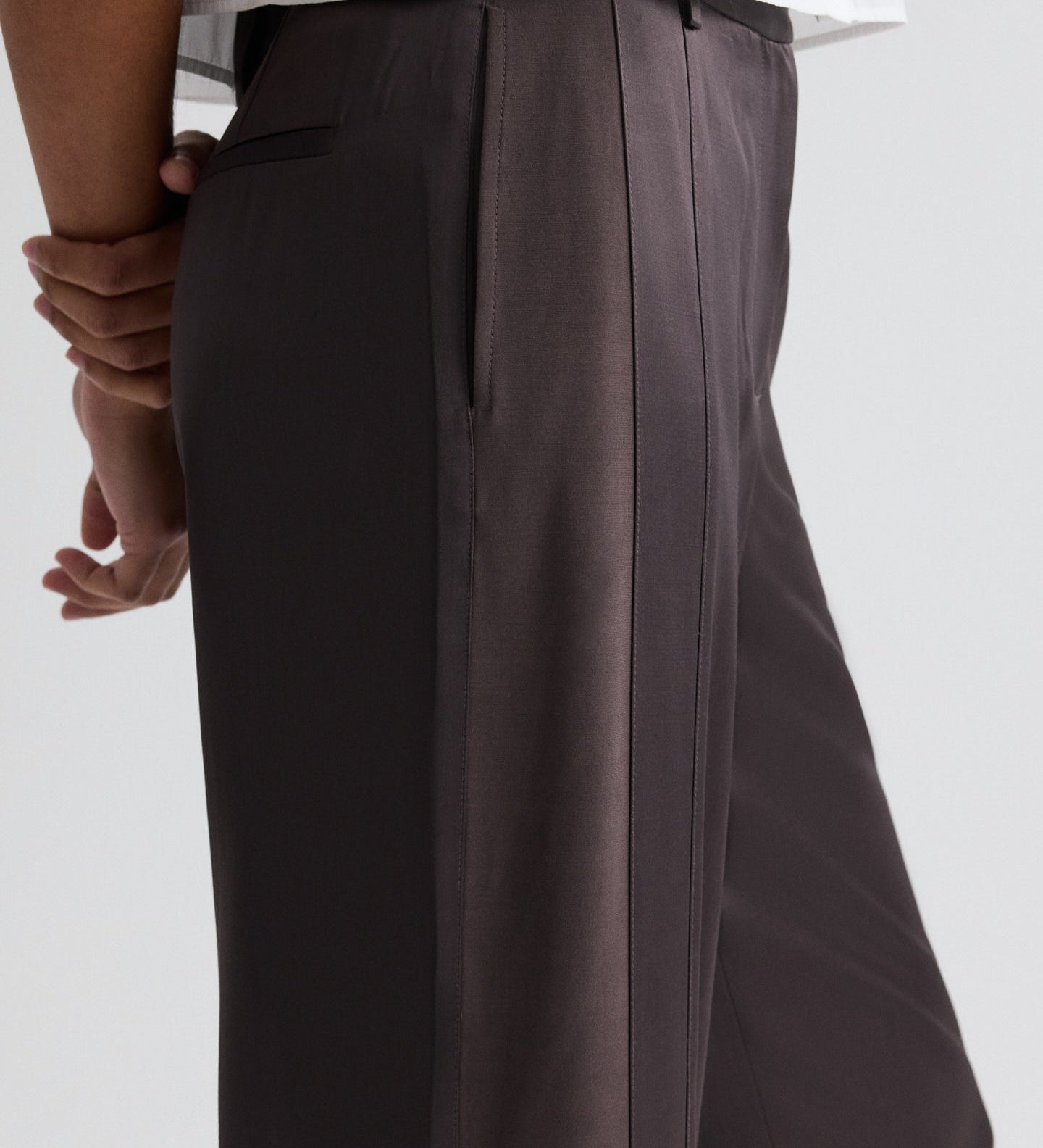 TWP - Taite Pant in Shiny Viscose Wool Satin
