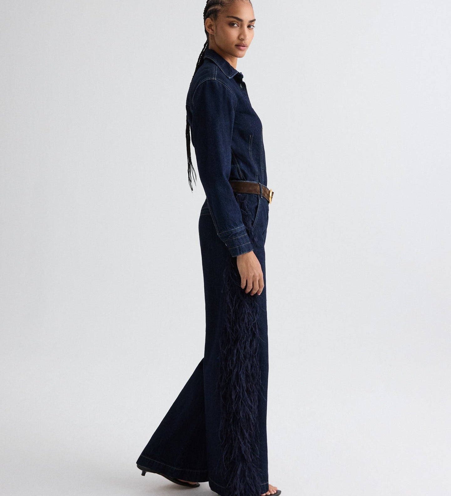 TWP - Mott St. Jean with Feathers in Heavy Denim